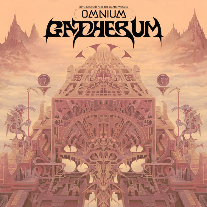 Album art a castle with extremely sharp edges on a foggy background